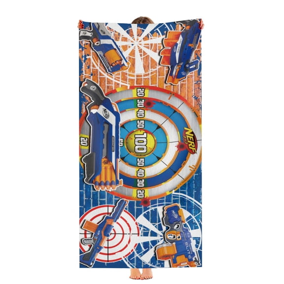 Nerf Beach Towel 30"x60"for Women Girls Boys Teenager Men Quick Drying Microfiber Birthday Gift