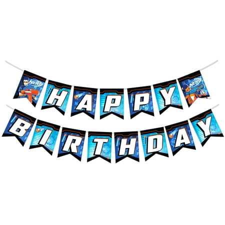 Nerf Birthday Banner - Nerf Party Supplies