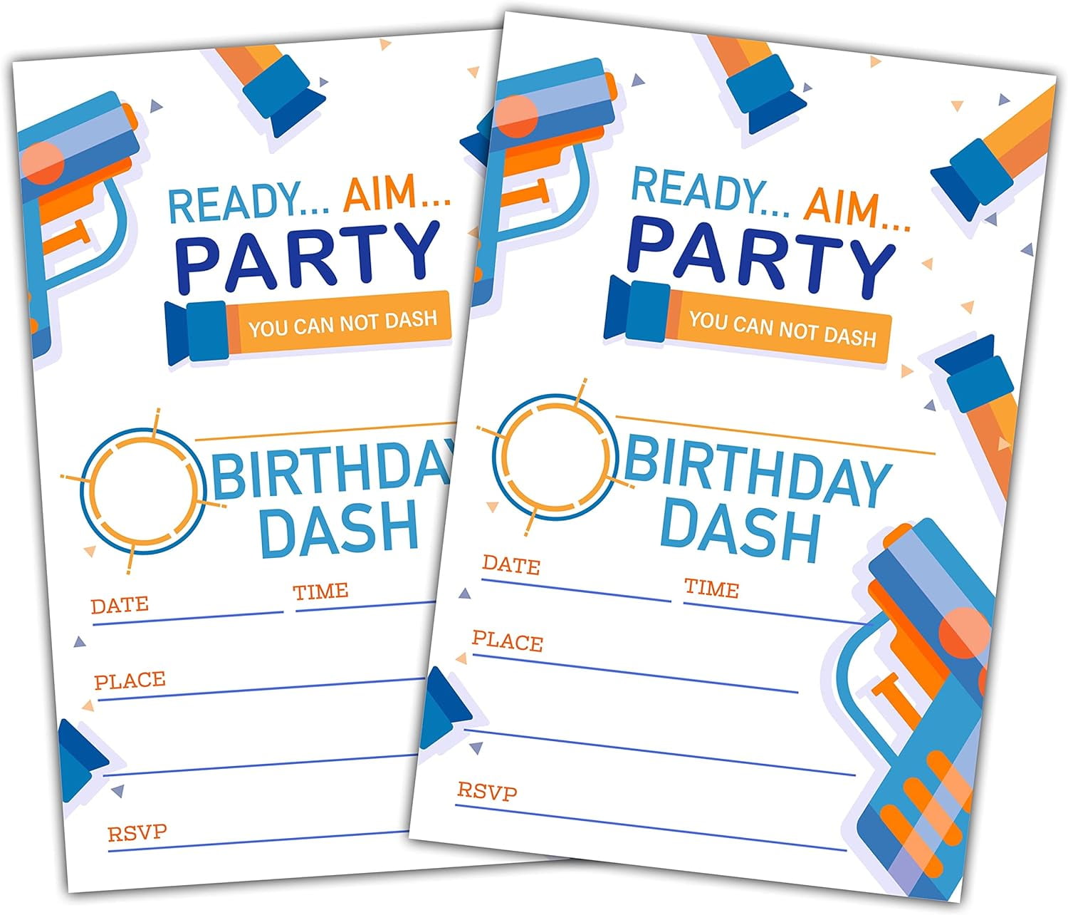 Nerf Birthday Party Invitations Boys & Girls Theme Decorations (20