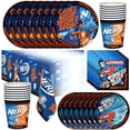 thumbnail image 1 of Nerf Birthday Party Supplies Tableware Deluxe Set for 16 Guests, 1 of 9