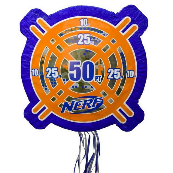Nerf Birthday Pinata, Pull String, 20 x 20in, 1ct