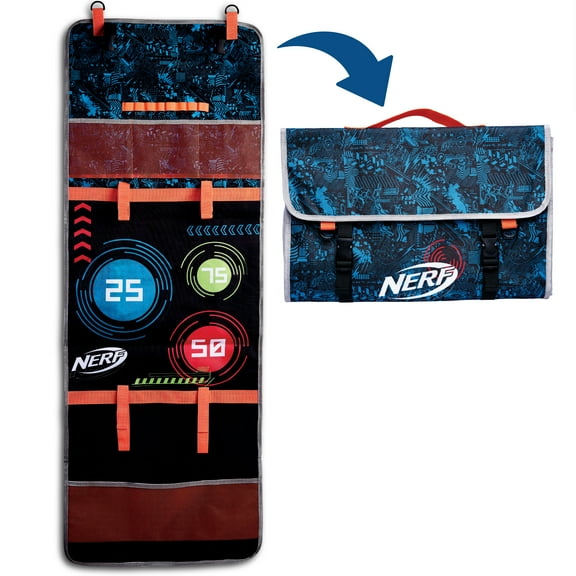 Nerf Bunkr Stow & Go Clash Cache Over The Door Storage and Transport for Nerf Blasters - Perfect for Nerf Party Nerf War