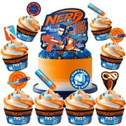Nerf Cake Topper & Nerf Cupcake Toppers Kit