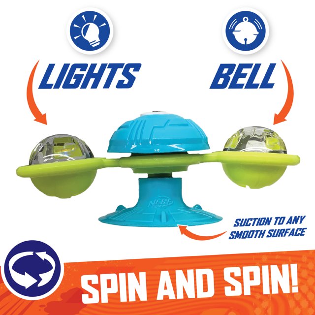 Nerf Cat LED Light Up Rattle Spinner with Bell Cat Toy - Walmart.com