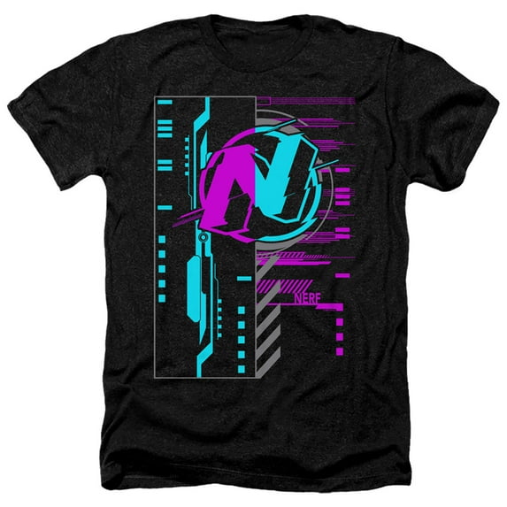 Nerf Cyber Adult Heather T-Shirt Black
