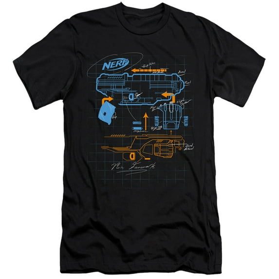 Nerf Deconstructed Nerf Gun HBO S/S Adult 30/1 T-Shirt Black