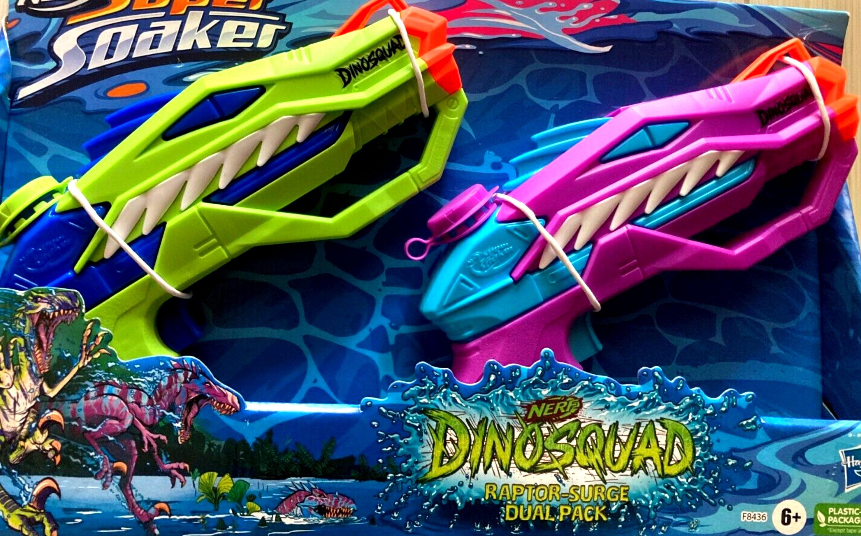 Nerf Super Soaker Dinosquad Raptor Surge Dual Pack Water Blasters