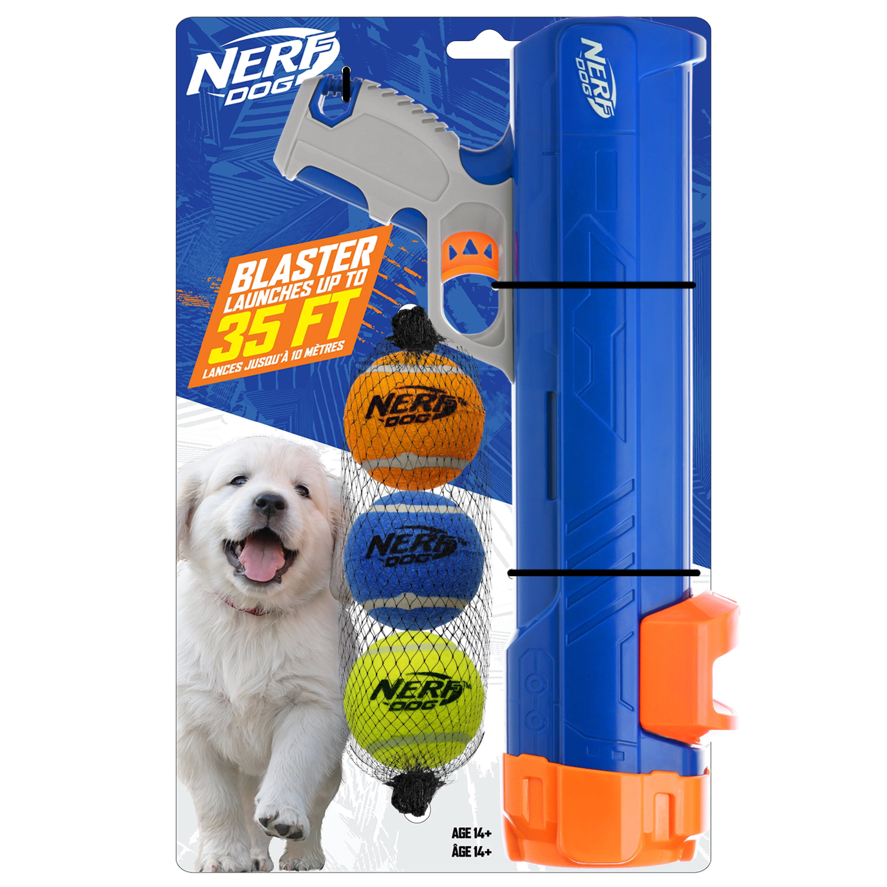 Nerf Dog 16” Tennis Ball Blaster Dog Toy with 3 Balls