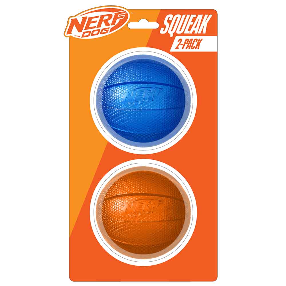 Nerf Dog Crunch and Squeak - Pelota de Goma para Perro, Individual Nerf Dog Crunch and Squeak - Pelota de Goma para Perro, Individual