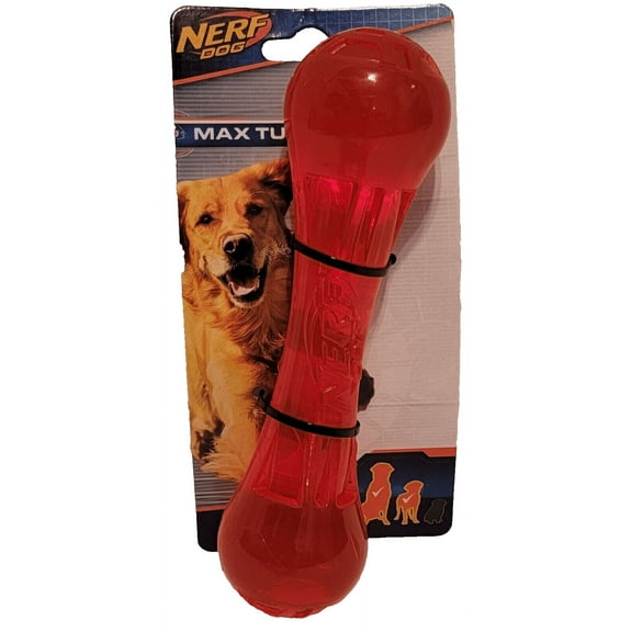 Nerf Dog ~ 6.5'' Valentines Red Tuff Chew Bone ~ Dog Toy