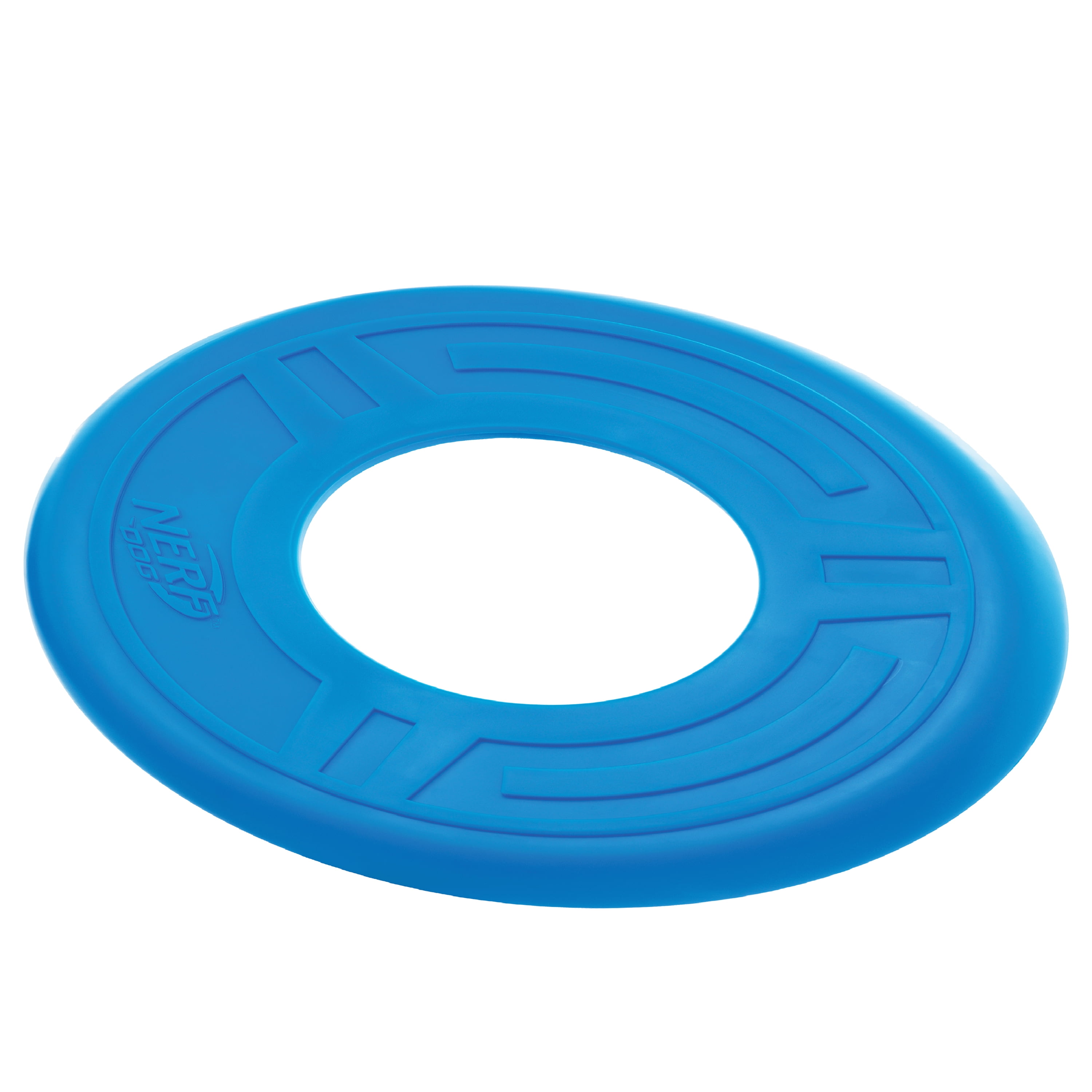 Nerf Dog Atomic Flyer Blue 10 Inch Durable TPR Ring for Medium and