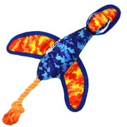 Nerf Dog Nylon Digital Camo Crinkle Wing Duck Launching Fetch Dog Toy, Orange/Blue, 16.5"