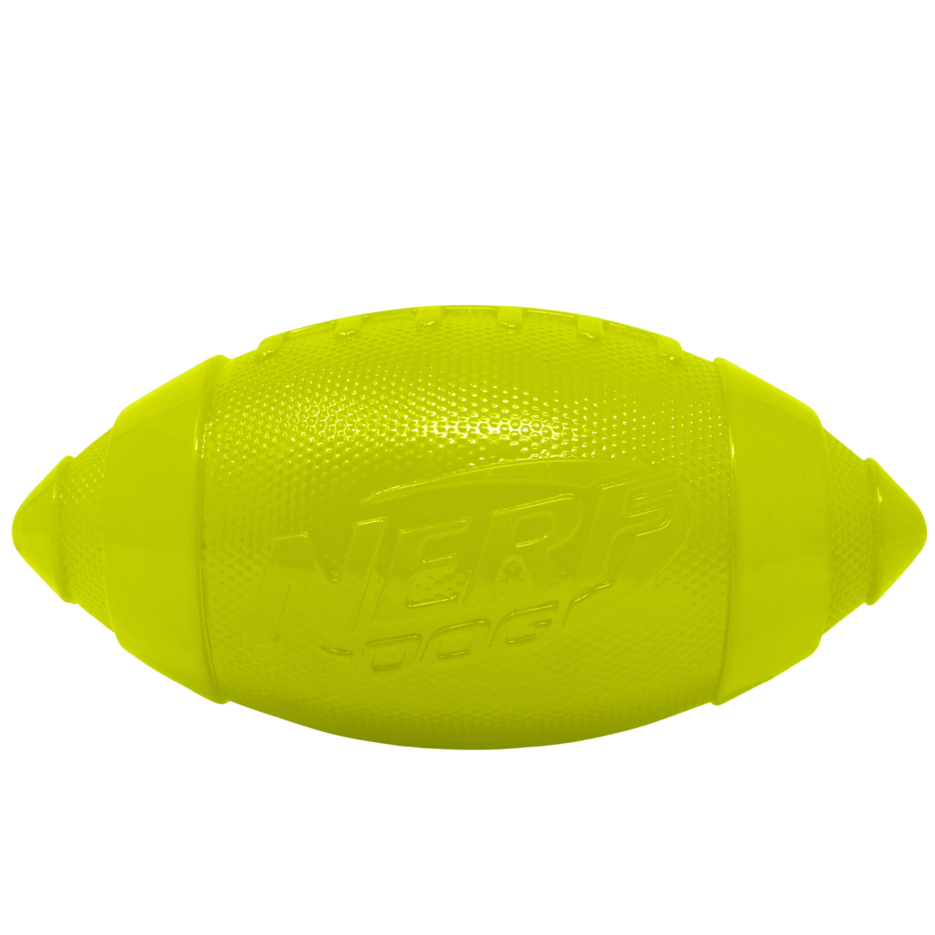 Nerf Dog TPR Glow Squeak Football, 7 inch