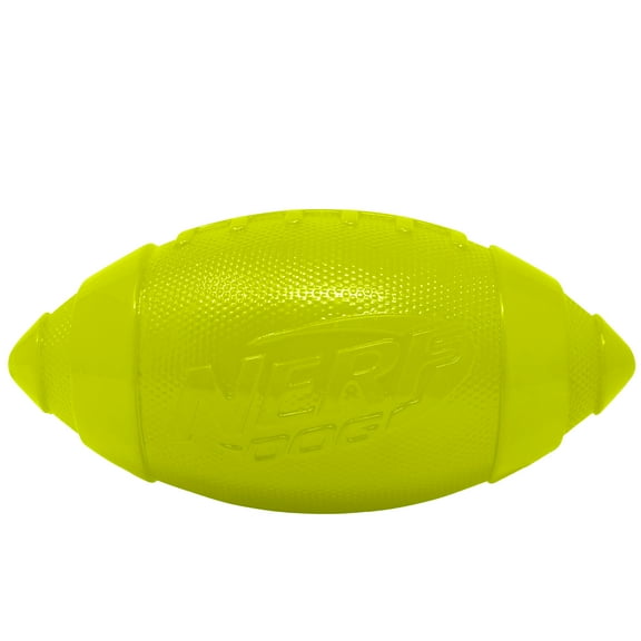 Nerf Dog TPR Glow Squeak Football, 7 inch