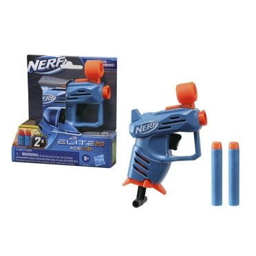 Nerf Elite 2.0 Ace SD-1 Dart Blaster, 2 Nerf Elite Darts, Pull Down Priming, Onboard 1-Dart Storage