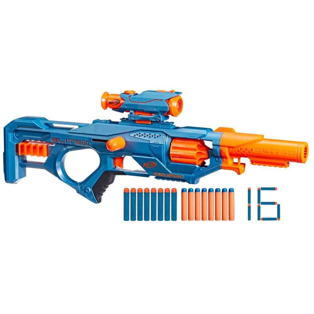 Nerf Elite 2.0 Eaglepoint RD-8 Blaster, Detachable Scope and Barrel, 16