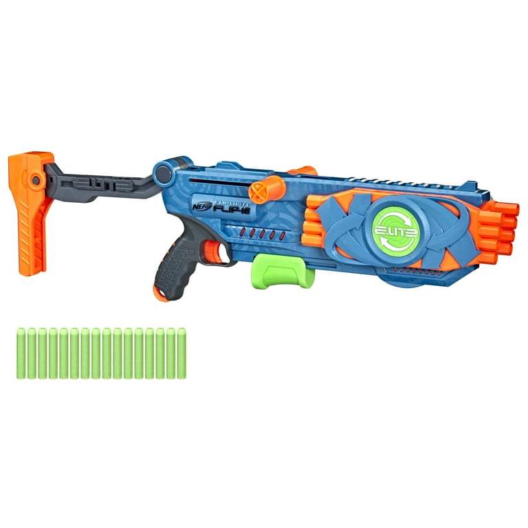 Nerf Elite 2.0 Flipshots Flip-16 Blaster, 16 Dart Barrels Flip, Kids Toy  for Boys and Girls with 16 Darts