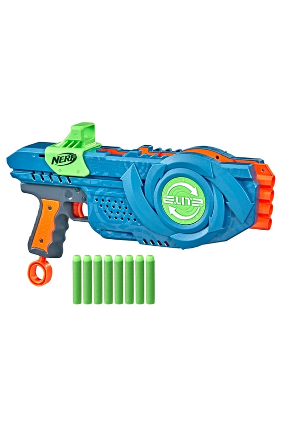 Elite 2.0 Flipshots Flip-8 Dart Blaster, 8 Barrels, and 8 Darts Kids Toys for Outdoor Summer Games Ages 8 and Up
