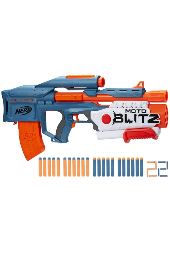 Elite 2.0 Motoblitz CS-10 Dart Blaster Motorized Electronic 10 Darts 22 Elite Darts Kids Toys for Outdoor Summer Games Ages 8 and Up