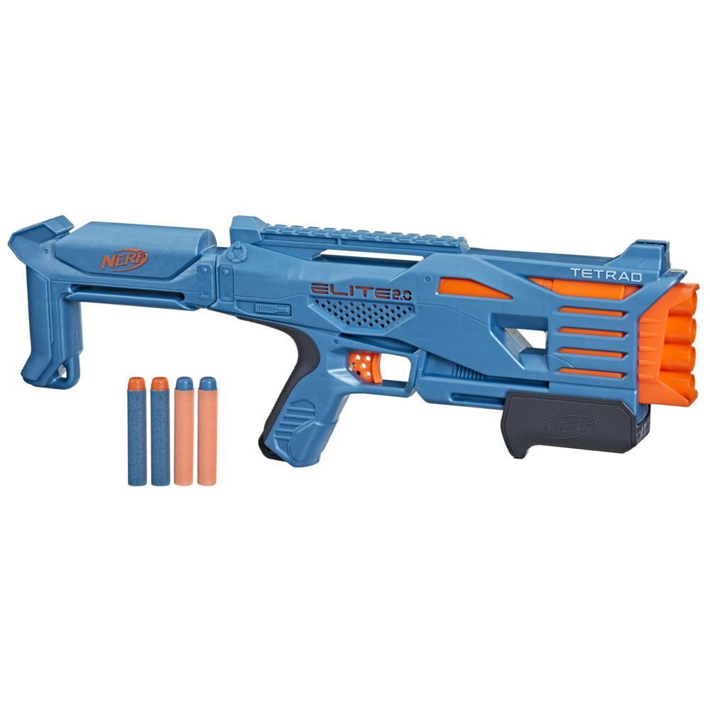 Nerf DinoSquad Stego-Duo, 2 Toy Foam Nerf Blasters, 10 Nerf Elite 2.0  Darts, 2 Stegosaurus Designs, Kids Outdoor Games 