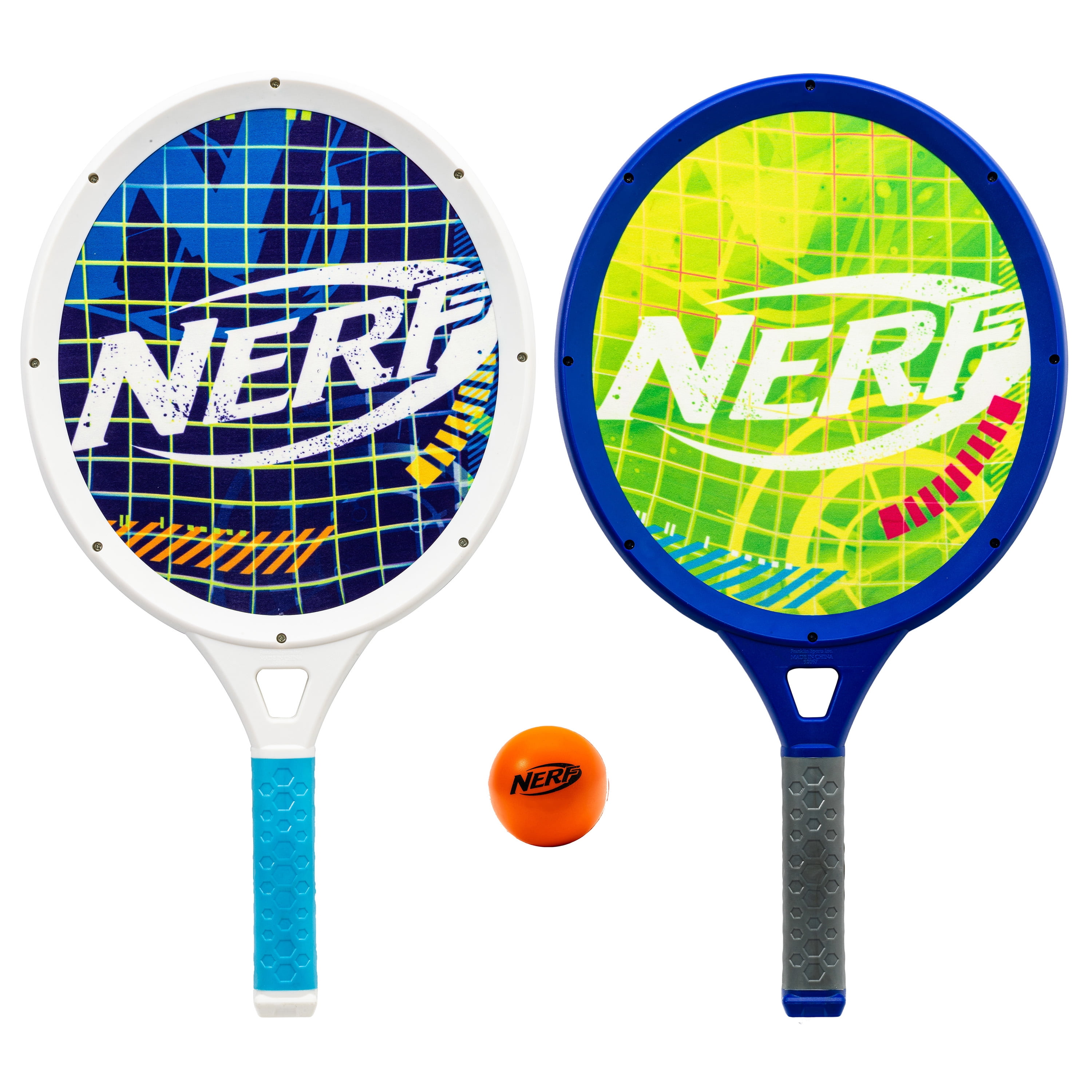 Nerf Foam Tennis Set for Kids - 2 Player Kids Tennis Set - Jumbo Rackets  and Foam Tennis Ball