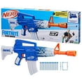 thumbnail image 1 of Nerf Fortnite Blue Shock Dart Blaster, 10-Dart Clip, 10 Elite Nerf Darts, Unlock Code, Boys and Girls, Ages 8 and up, 1 of 11
