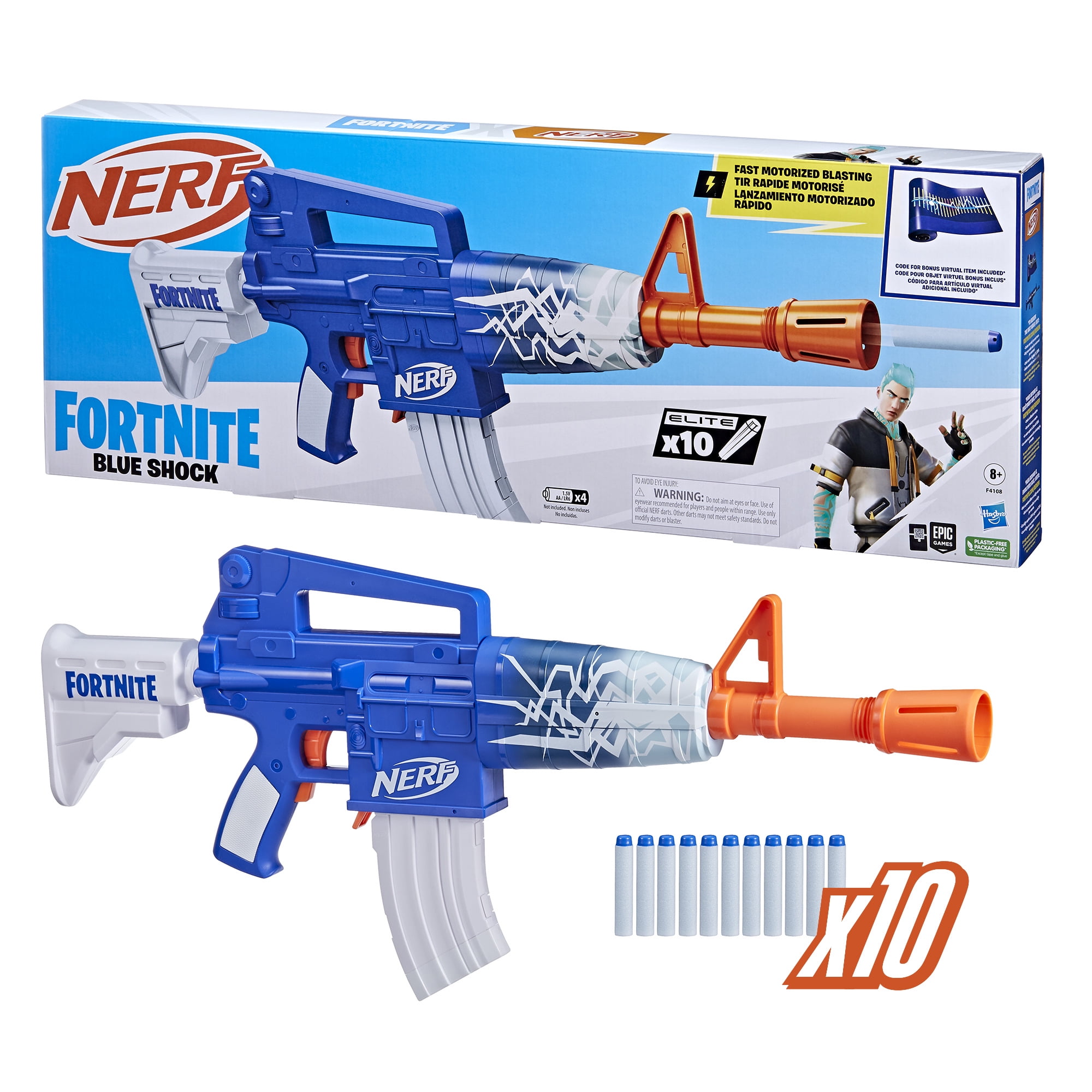 New Fortnite Nerf Gun BASR L Blaster Foam Dart Guns Boys Toy