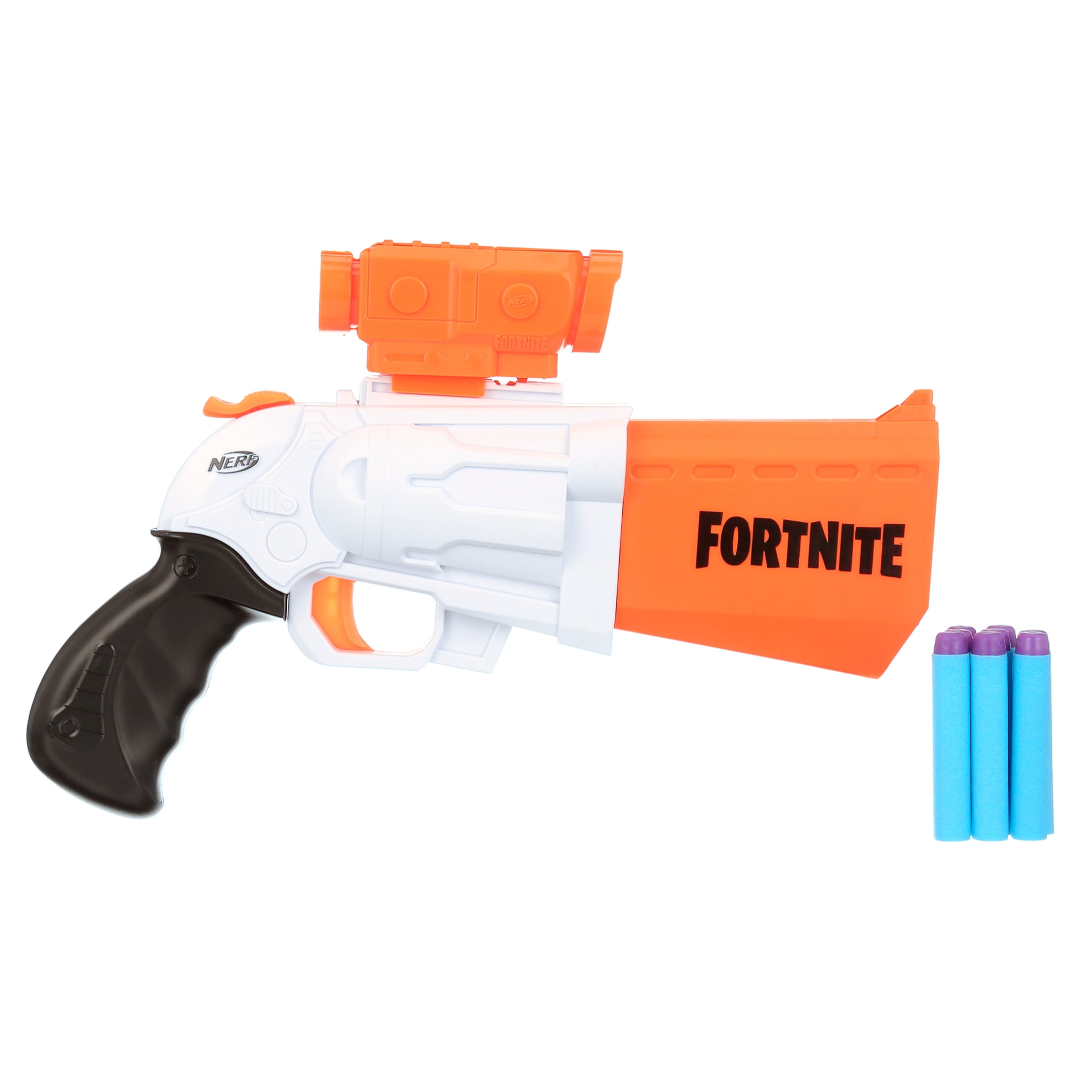 Nerf Fortnite SR Blaster with 8 Official Darts Kids Toys for Outdoor Summer Games Ages 8 and Up