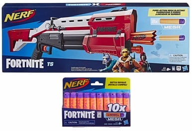 Nerf Fortnite TS Blaster - Pump Action Dart Blaster, 8 Official Mega  Fortnite Darts, Dart Storage Stock - for Youth, Teens, Adults, Red
