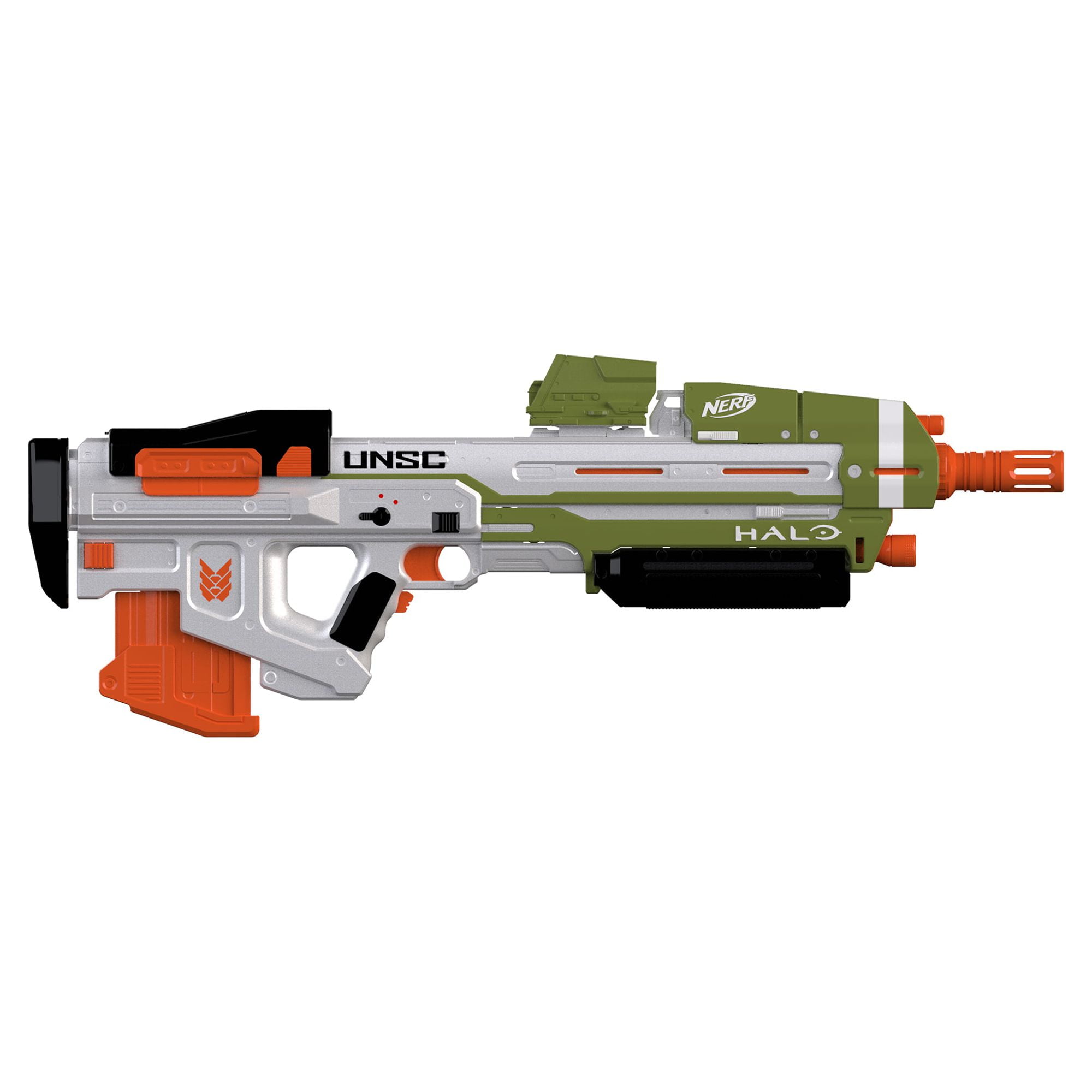 Nerf Halo MA40 Dart Blaster - Motorized, 10-Dart Clip, Elite Darts