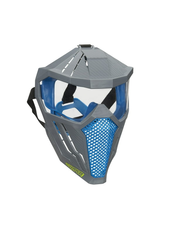 Nerf Hyper Face Mask, Breathable Design, Adjustable Head Strap, Blue Team Color