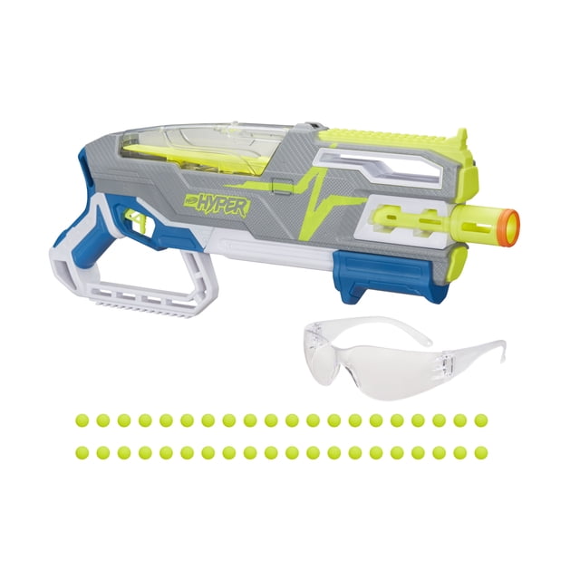 Nerf Hyper Siege 50 Pump Action Ball Dart Blaster with 40 Hyper Rounds For Outdoor Games Ages 14 and Up