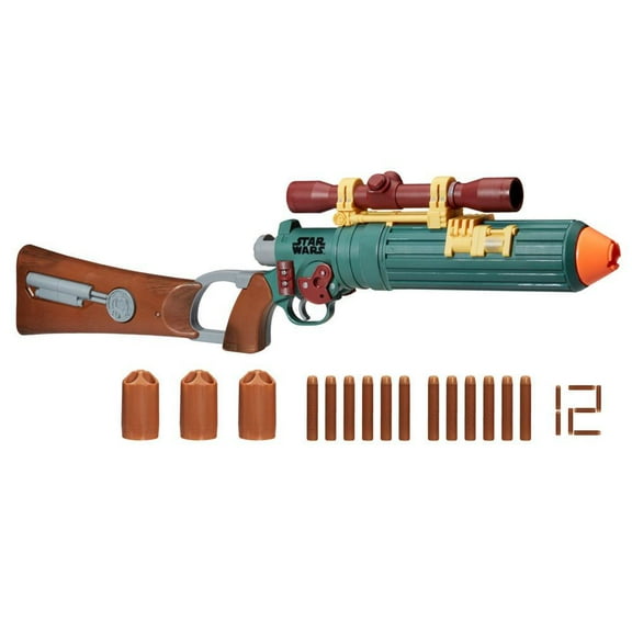 Nerf LMTD Star Wars Boba Fett's EE-3 Blaster, The Book of Boba Fett, Scope, 3 Drums, 12 Nerf Elite Darts