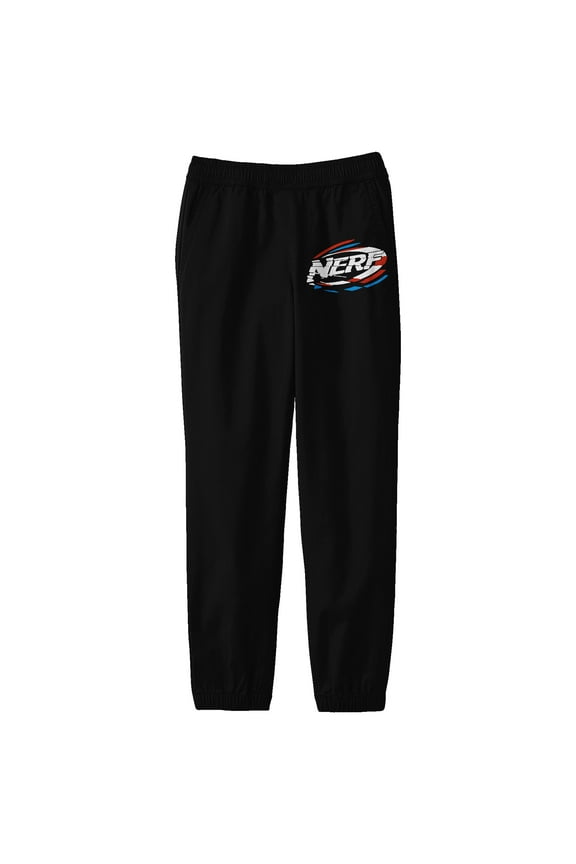 Nerf Logo Junior's Black Athletic Sweatpants-Medium