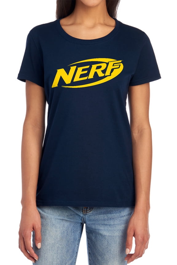 Nerf Logo Women's T Shirt, Navy, Medium