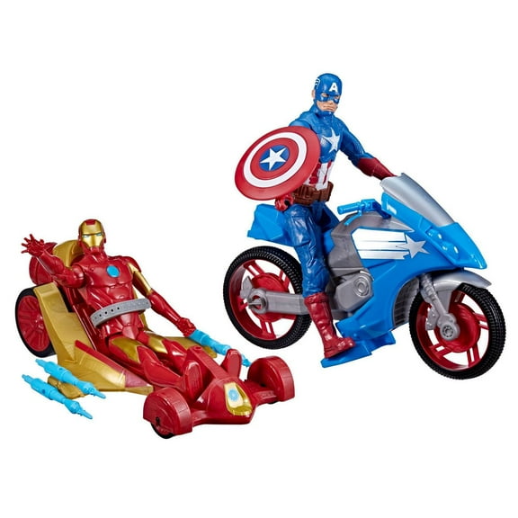 Nerf Marvel Avengers: Titan Hero Series Action Figure, with Iron Speeder and Patriot Cycle (12")