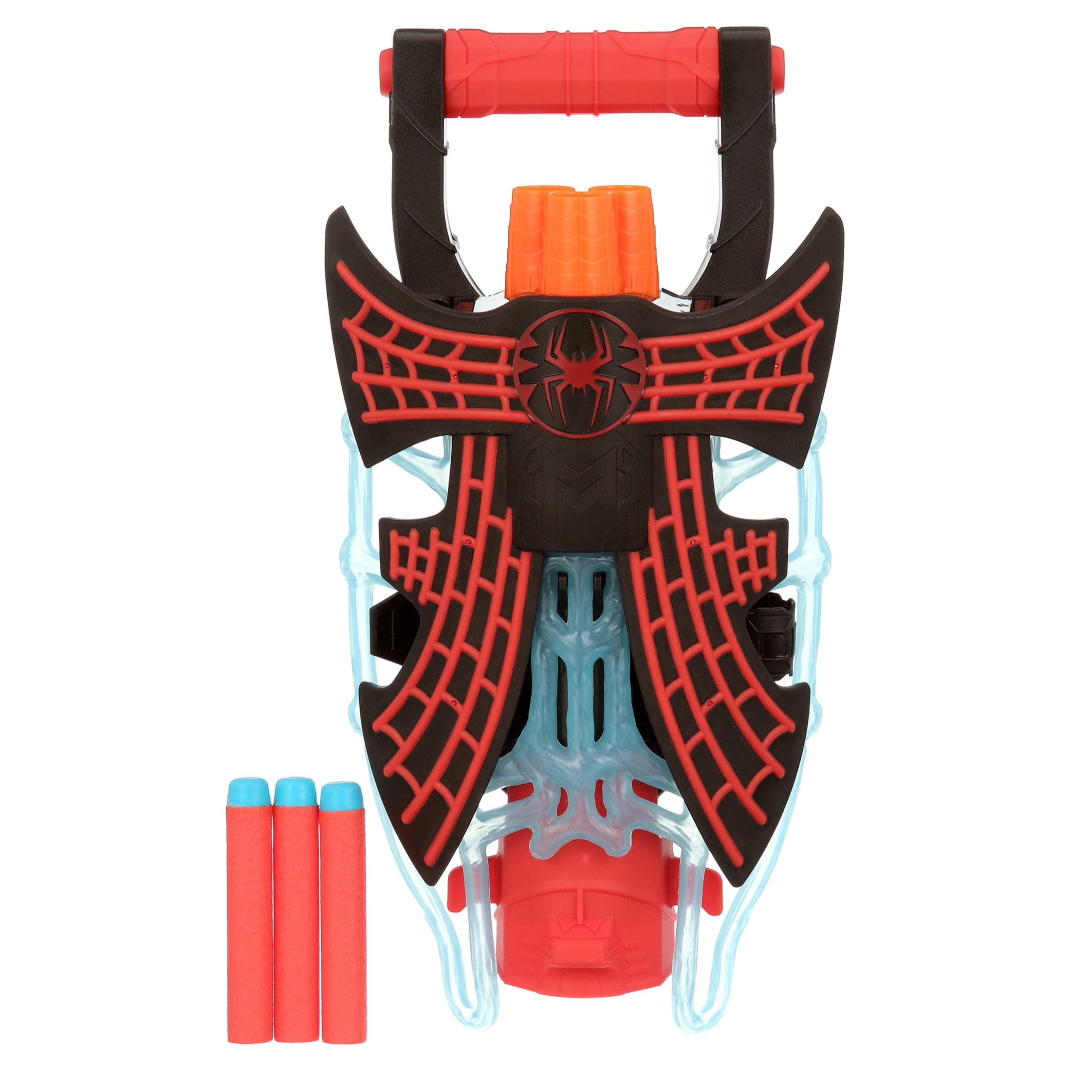 Nerf Marvel Spiderman Across the Spider-Verse Miles Morales Tri-Shot Kids Toy Blaster with 3 Darts