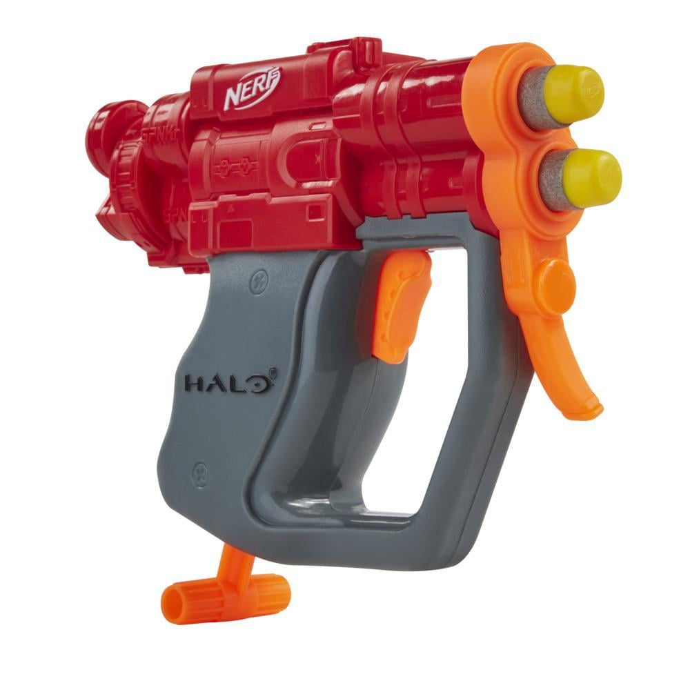 Nerf MicroShots Halo SPNKr Blaster, Fires 1 Dart at a Time, Includes 2 Darts