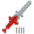 thumbnail image 1 of Nerf Minecraft Heartstealer Sword, 4 Nerf Elite Foam Darts, Foam Blade, Dart Blaster Kids Toys for Outdoor Summer Games Ages 8 and Up, 1 of 7