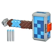 Nerf Minecraft Stormlander Dart-Blasting Hammer, Fires 3 Darts, Includes 3 Nerf Elite Darts, Pull-Back Priming Handle