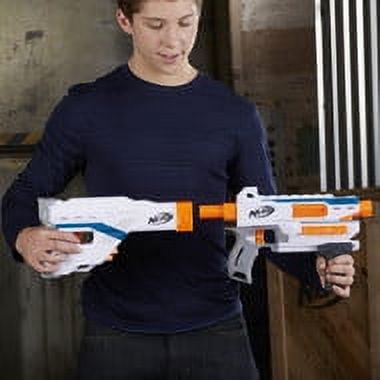 NERF Modulus Mediator Blaster - Fires 6 Darts in a Row, Pump Action, Slam  Fire, Includes 6-Dart Clip and 6 Official Nerf Elite Darts (