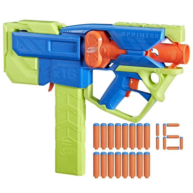 トイガン N@R Nerf N Series Sprinter Motorized Blaster, 16 Nerf N1 Darts