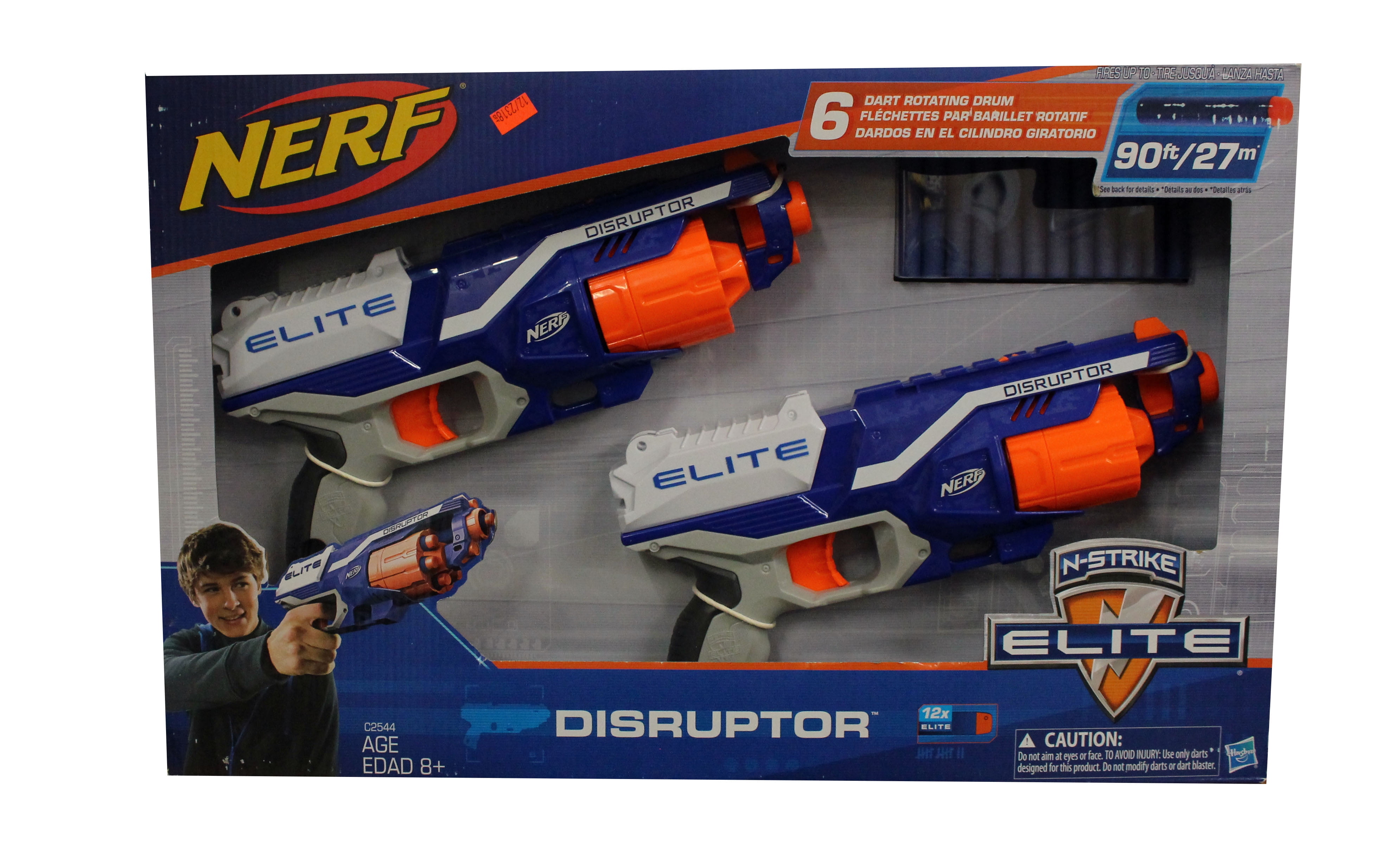 Nerf N-Strike Elite Disruptor 6 Dart Rapid Fire Nerf Gun Blaster (2-Pack)