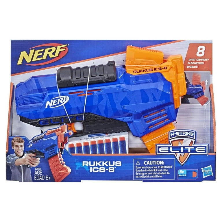 Nerf N-Strike Elite Rukkus ICS-8 Fast-Loaded Blaster, 8-Dart