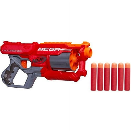 Nerf N-Strike Mega CycloneShock Blaster, 6-Dart Drum, Ages 8 and Up
