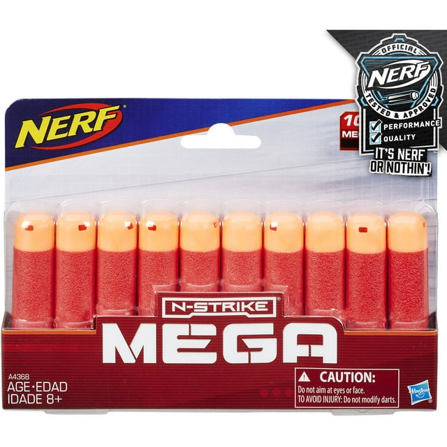 Nerf N-Strike Mega Dart Refill (10 pack), for Ages 8 and Up