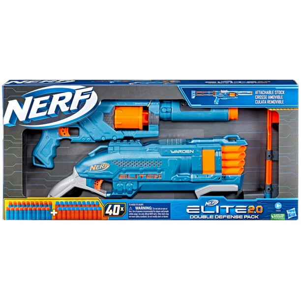 Nerf Elite 2.0 Double Defense Pack for Indoor Playground Fun