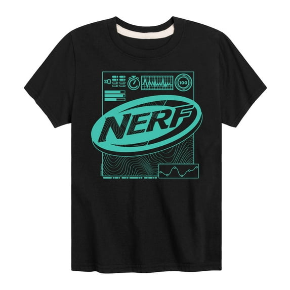 Nerf - Nerf Green Stats - Boy's Short Sleeve T-Shirt