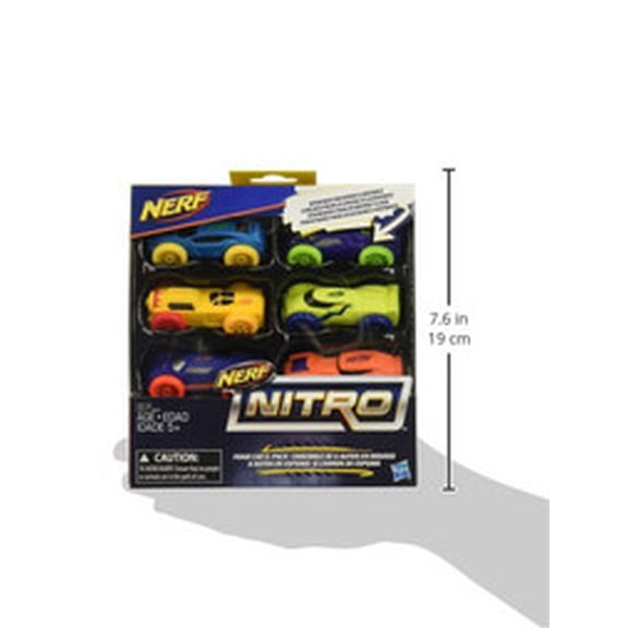 Nerf Nitro Foam Car 6-Pack (Version 2)