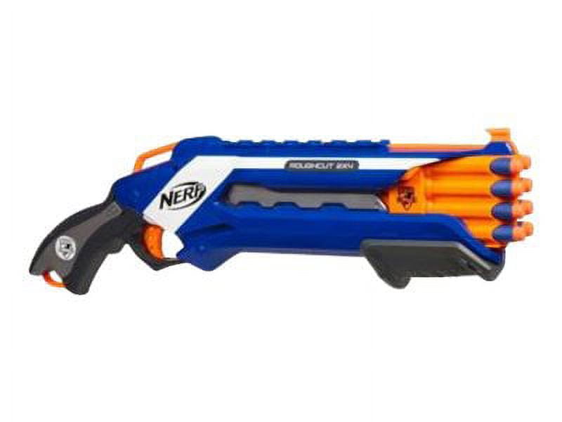 Nerf Gun N-Strike Elite Roughcut 2x4 Blaster Shotgun Blue & White